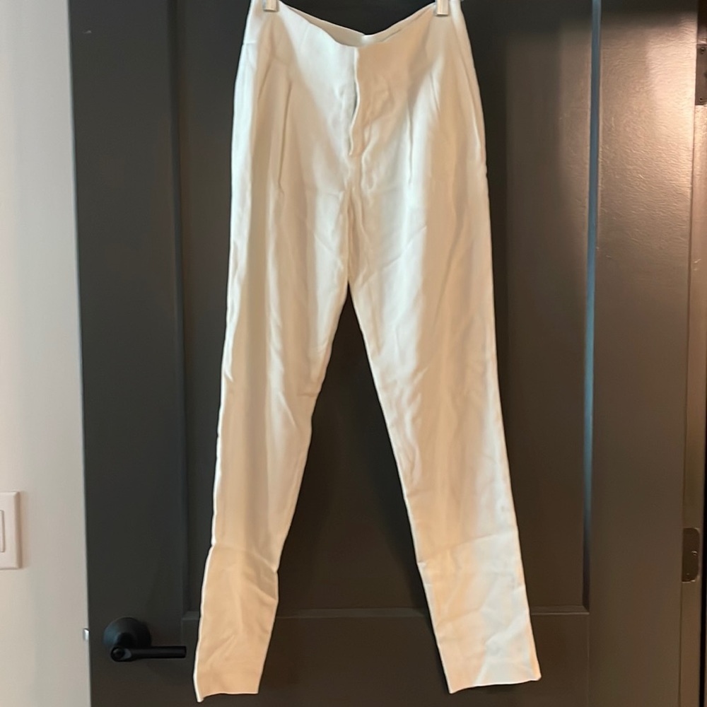 ALC WHITE SLIM TROUSER